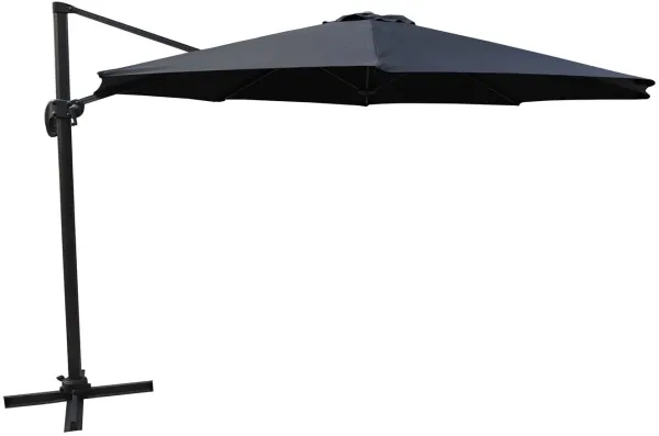 VENTURE DESIGN Leeds parasoll med tilt, 3,5m - svart stoff og aluminium
