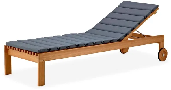 Cane-Line Amaze solseng med pute - teak med grå pute